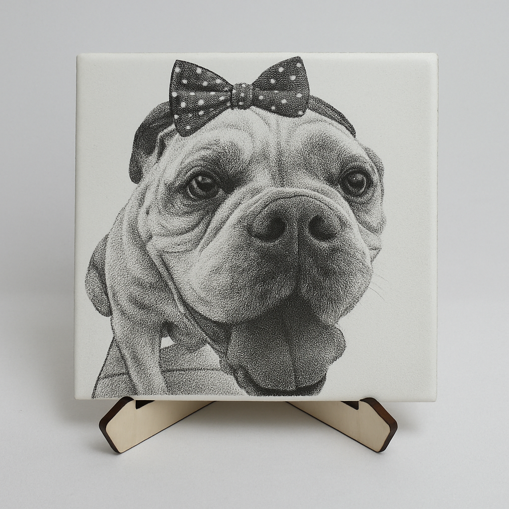 Personalized Pet Portrait Ceramic Drink Coasters