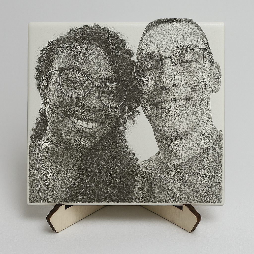Personalized Family Portrait Ceramic Drink Coasters