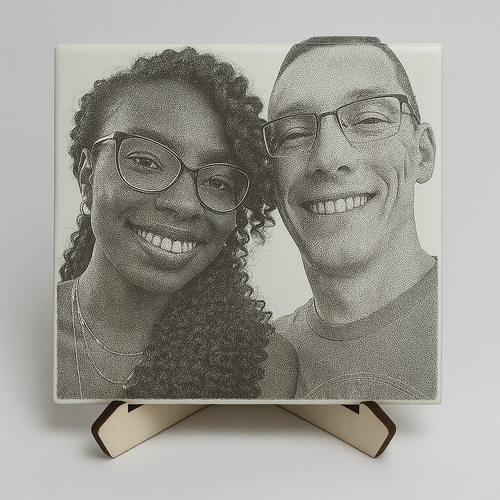 Personalized Family Portrait Ceramic Drink Coasters