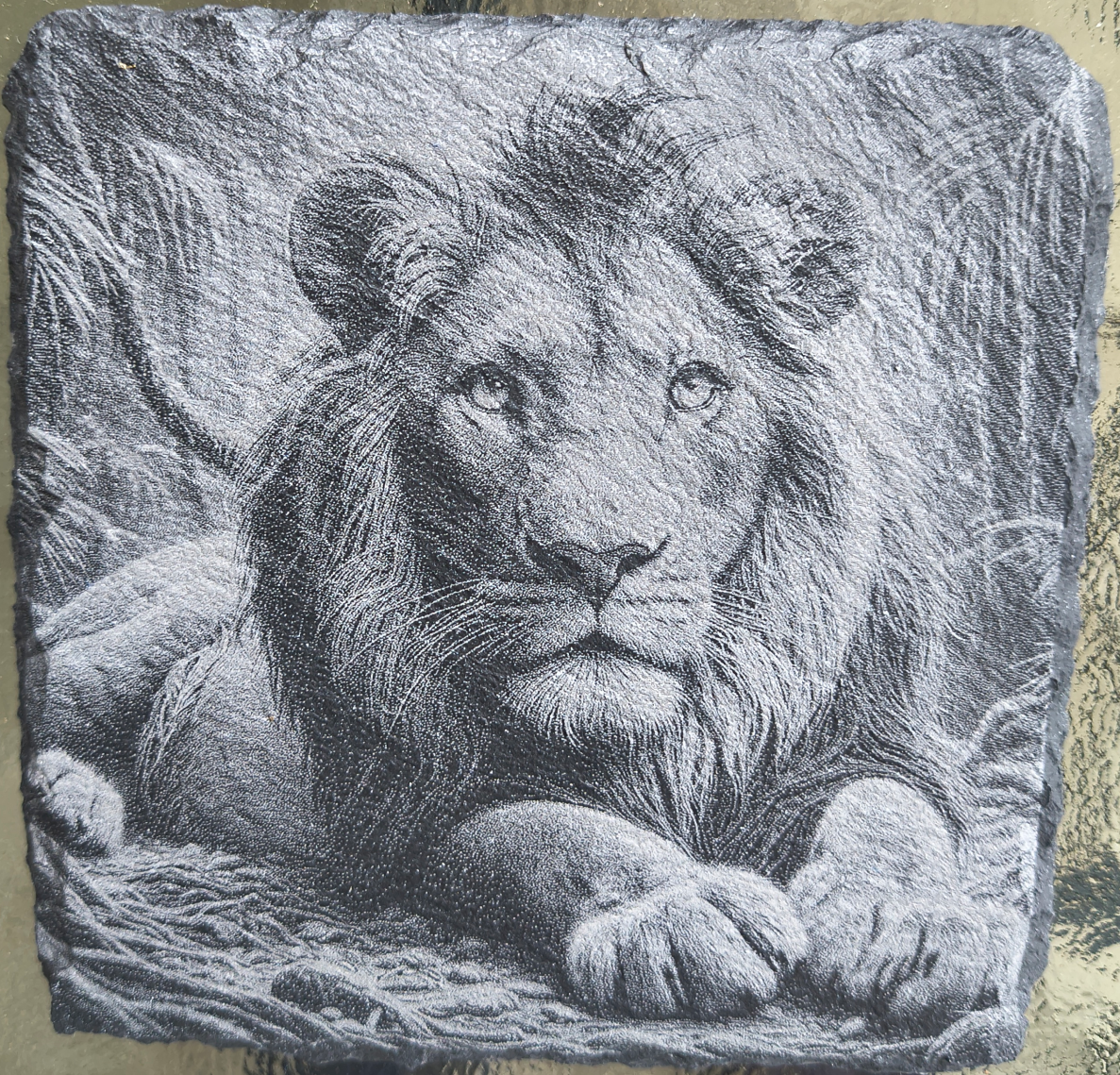 Slate Drink Coaster with Custom Laser Engraving