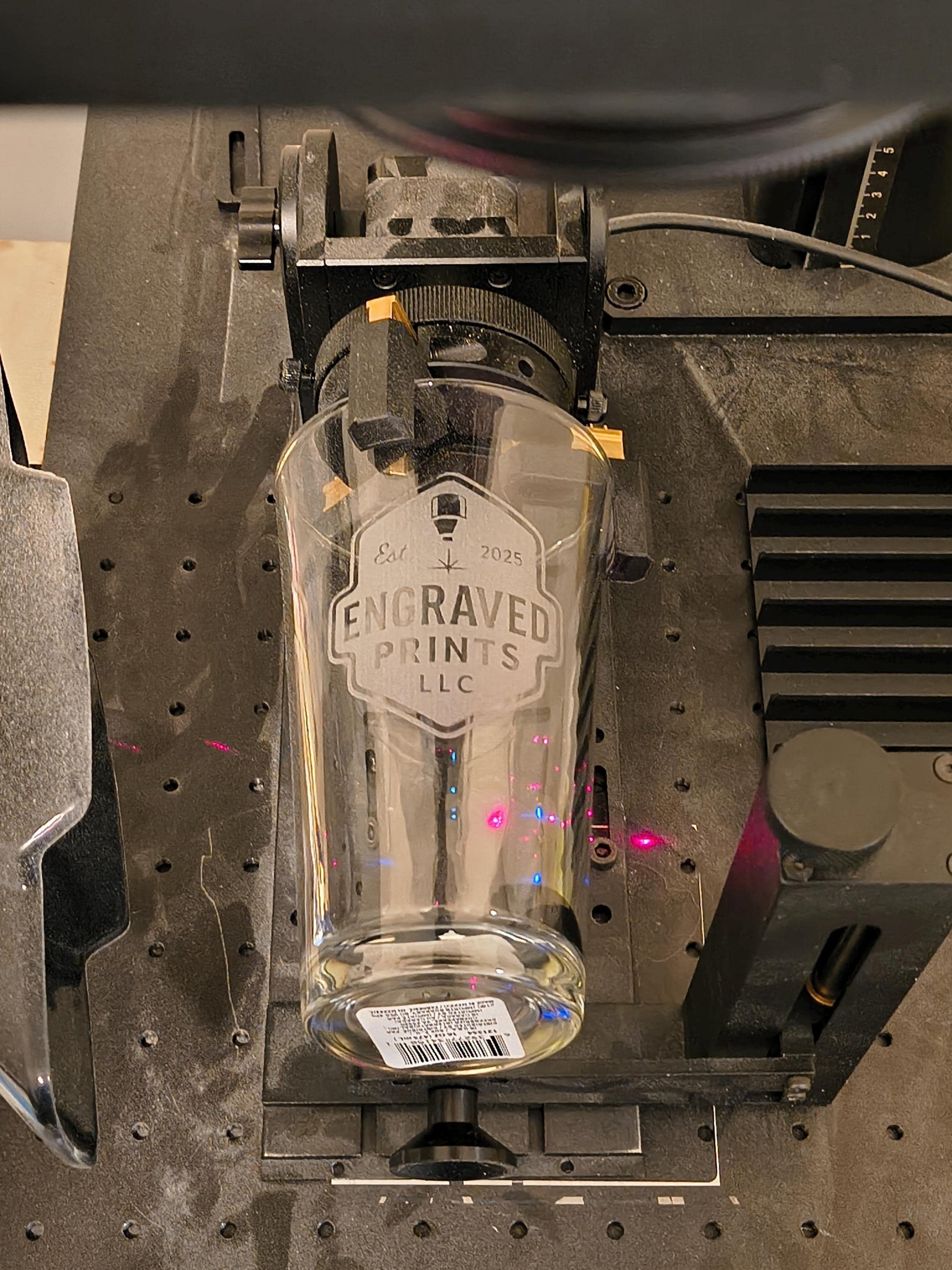 Personalized Pint Glass  Custom Engraved 16oz Beer Glass  Add Name, Message, or Logo  UV Laser Etched Gift for Him, Barware, Groomsmen