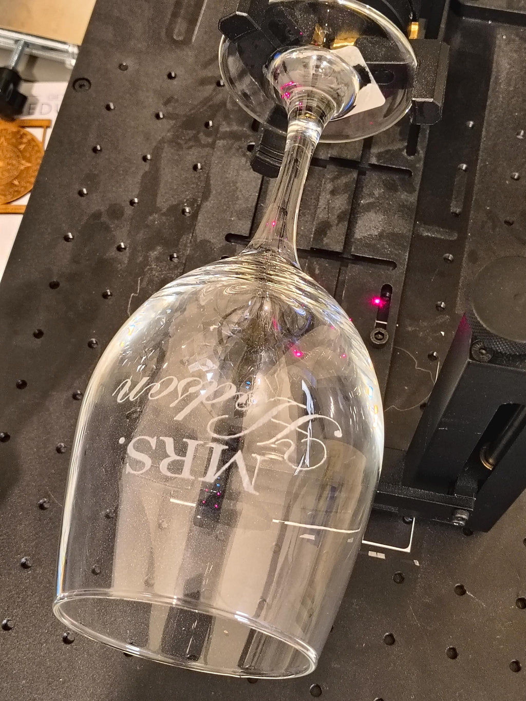 Personalized Mr. and Mrs. wine glasses