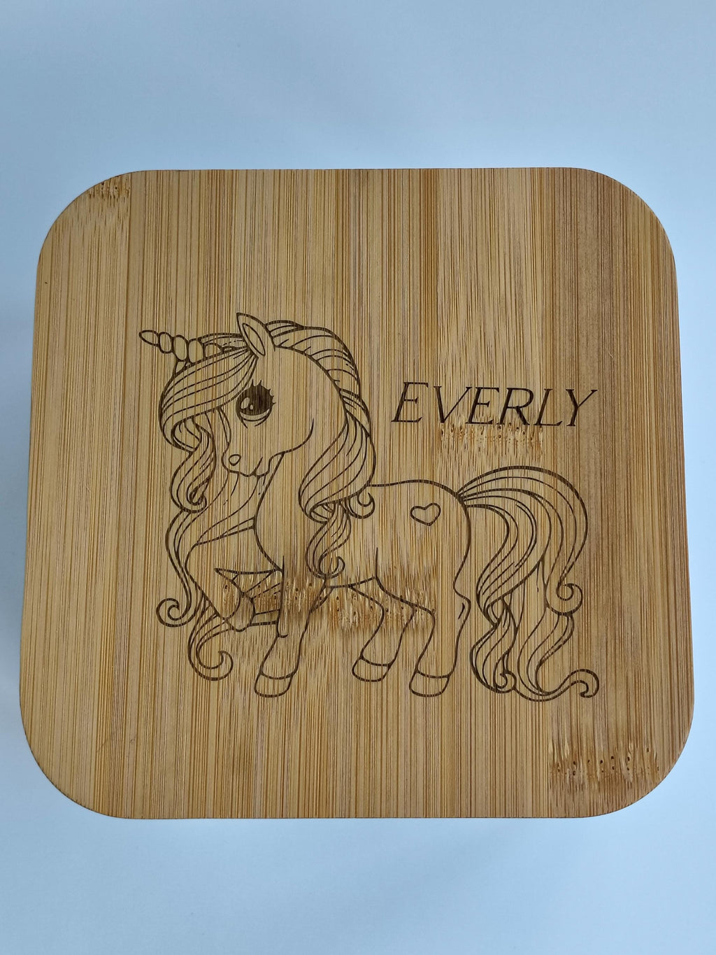 Custom Laser Engraved Bamboo top Bento Box - great gift for kids and adults - personalized gift - custom lunchbox